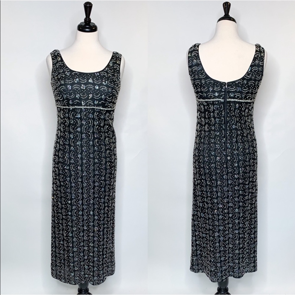 VINTAGE Regalia Silk Sequin Beaded Dress - Picture 2 of 7